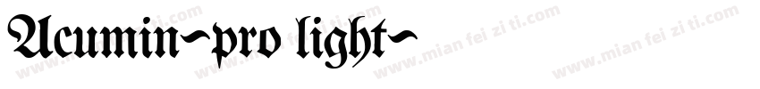 Acumin-pro light字体转换